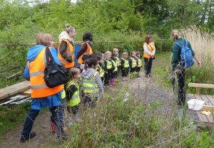 Highclare Pre-School pupils ready to go pond dipping